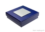 Stülpdeckelbox blau 01 mit Gravurschild silber