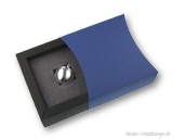 Geschenkverpackung Kreisel - Schiebebox blau/schwarz offen - Größe 2
