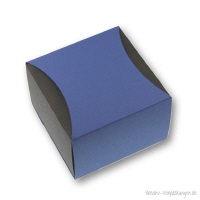 Geschenkverpackung Kreisel - Schiebebox blau/schwarz geschlossen