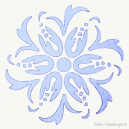 Prägung blau metallic