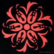 Prägung rot metallic