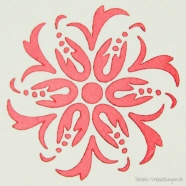 Prägung rot metallic