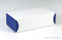 Schiebe-Geschenkbox 520  - Gr&ouml;&szlig;e 01 wei&szlig;/blau